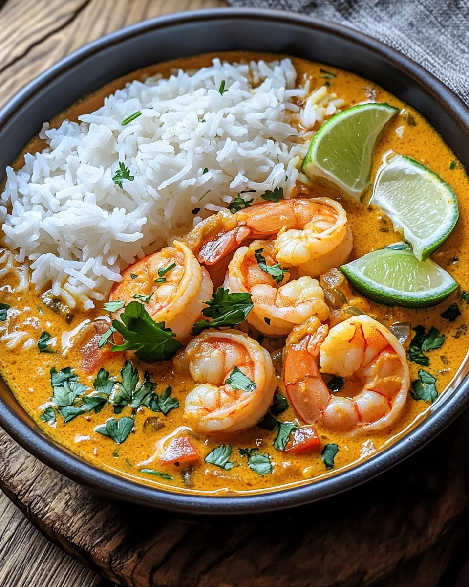 Aromatisches Garnelen Curry mit Kokosmilch und Reis 27 Aromatisches