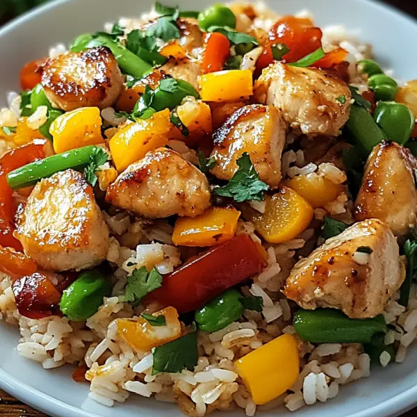 Bratreis mit Hähnchen