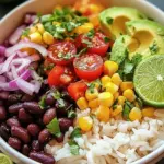 Bunte Burrito-Bowl