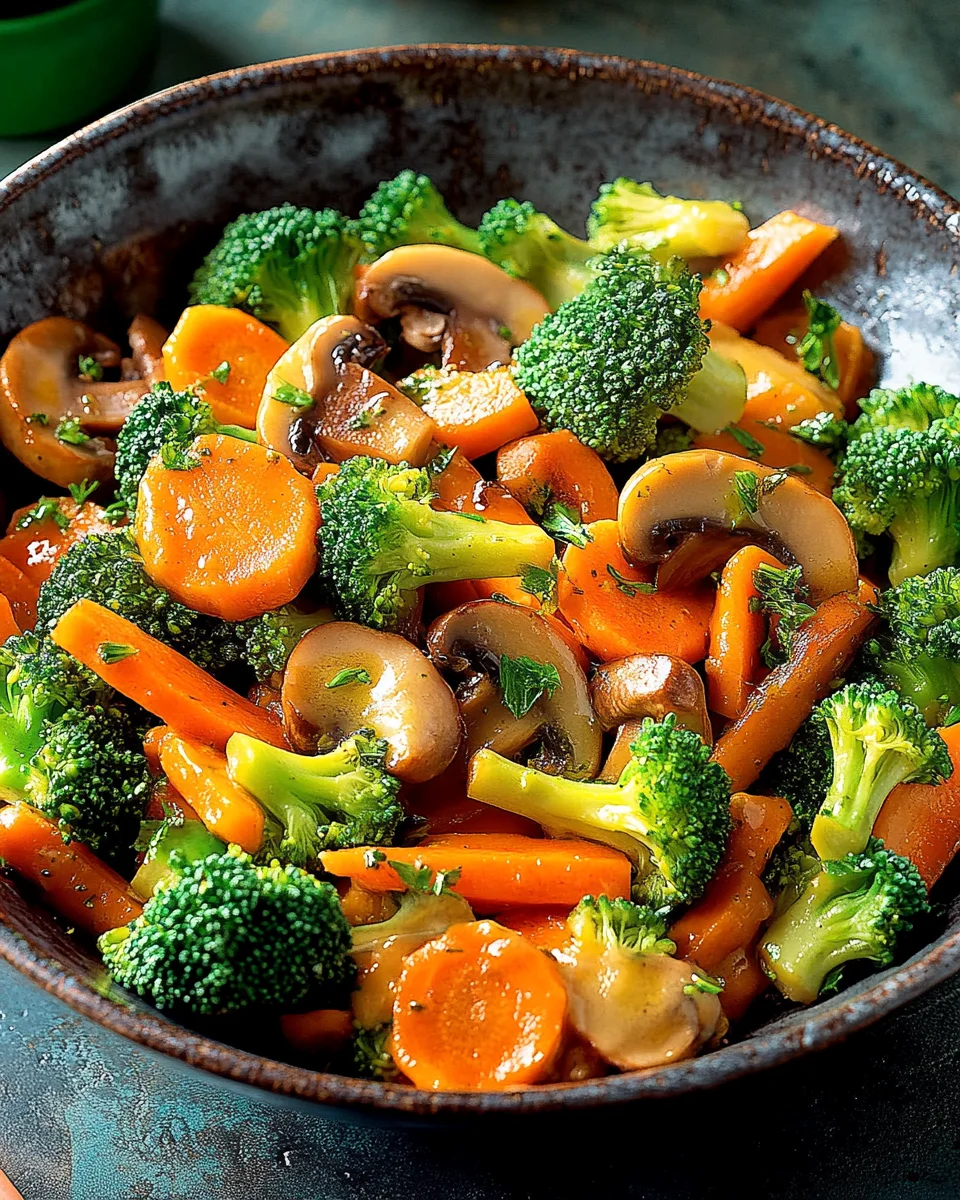 Champignon-Brokkoli-Karotten-Pfanne