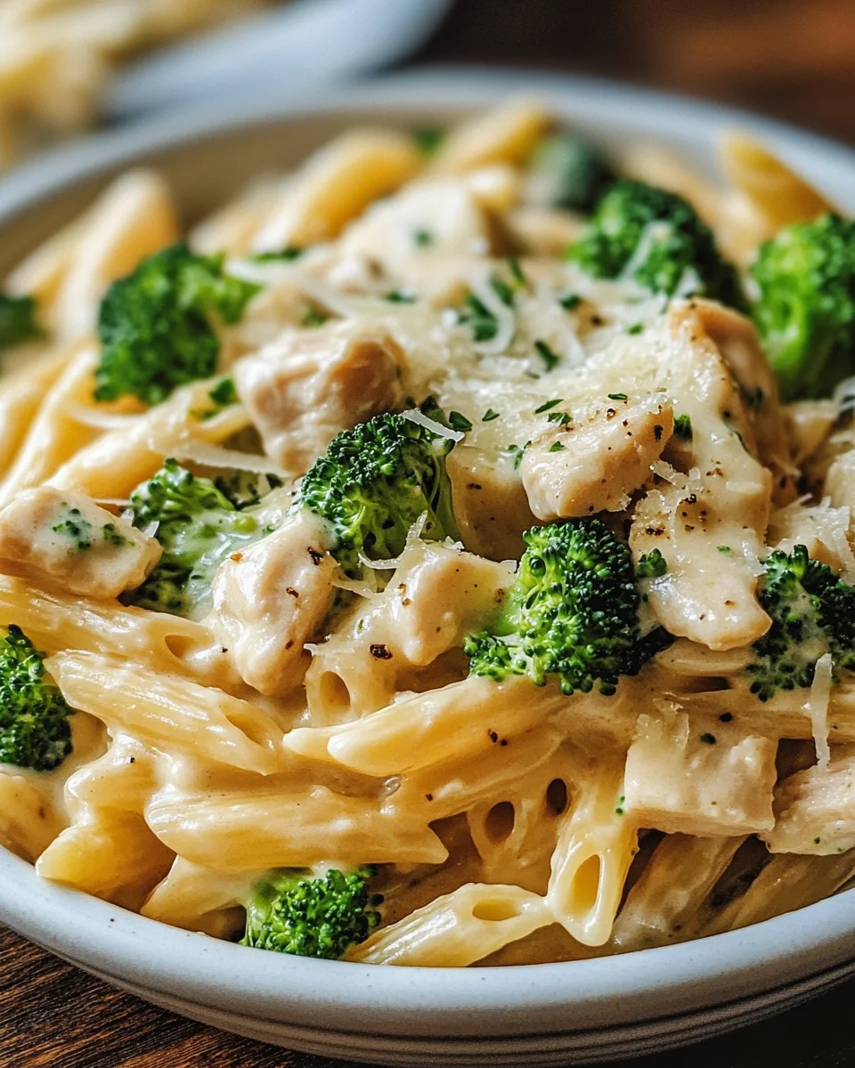 Cremige Hähnchen-Brokkoli-Alfredo Pasta 19 Cremige