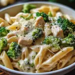 Cremige H&auml;hnchen-Brokkoli-Alfredo Pasta
