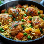 Ein Topf H&auml;hnchen und Reis
