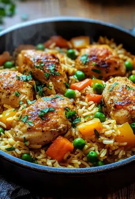 Ein Topf Hähnchen und Reis