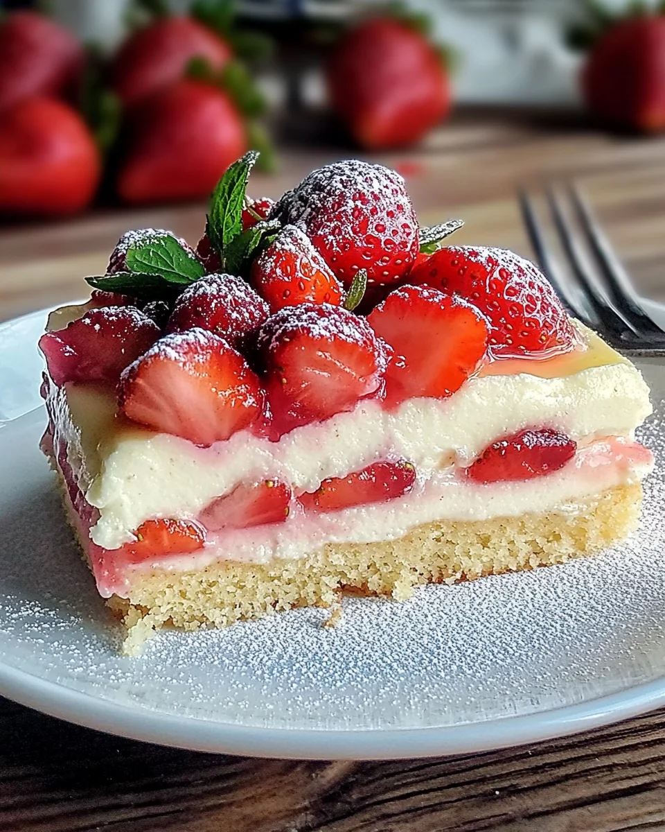 Erdbeerkuchen mit Schmand-Vanillecreme Rezept 25 Erdbeerkuchen