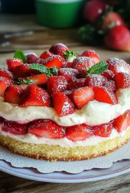 Erdbeerkuchen mit Schmand-Vanillecreme Rezept