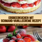 Erdbeerkuchen mit Schmand-Vanillecreme Rezept 24 Pinterest Hidden Image