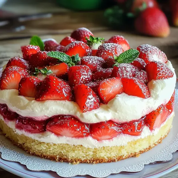 Erdbeerkuchen mit Schmand-Vanillecreme Rezept