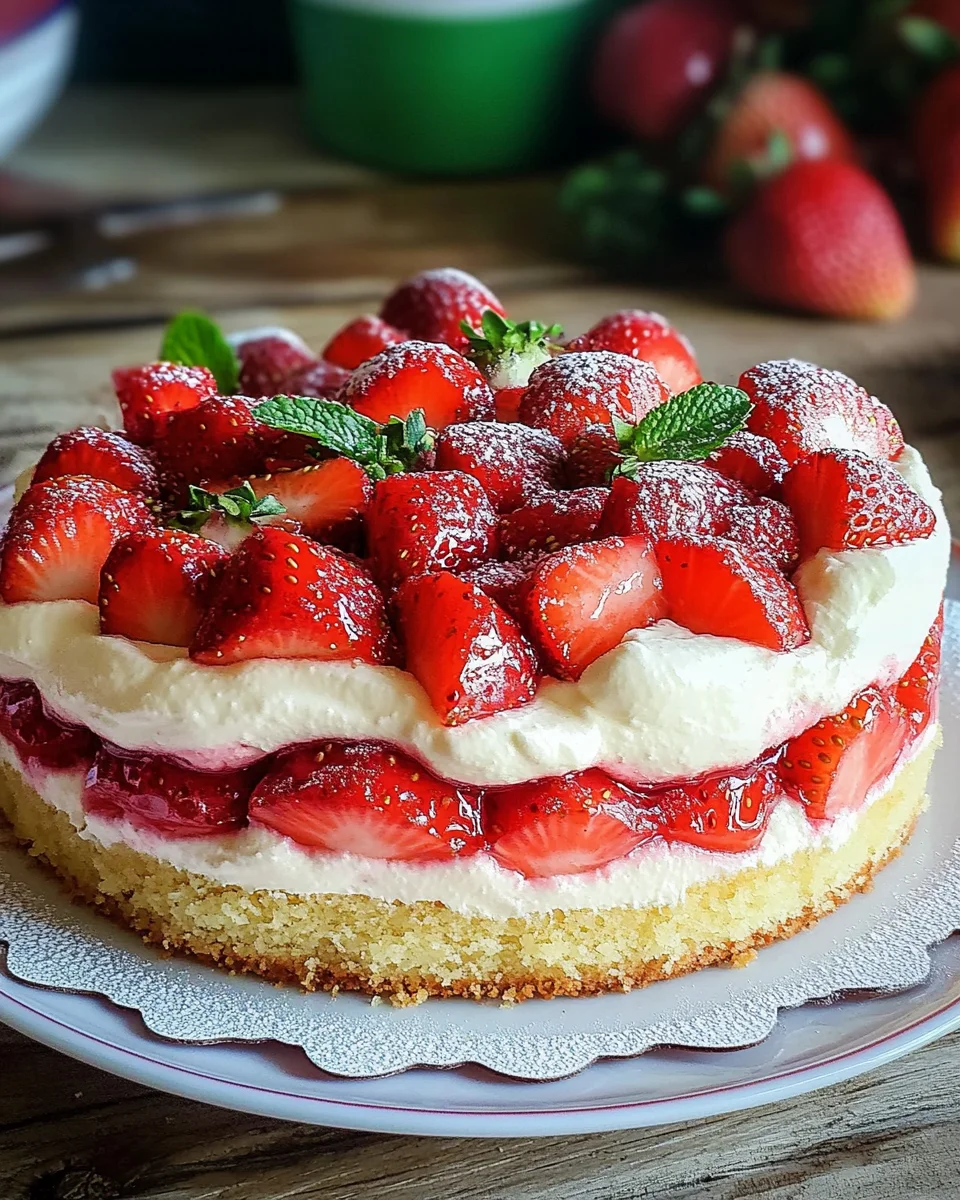 Erdbeerkuchen mit Schmand-Vanillecreme Rezept 27 Erdbeerkuchen mit Schmand-Vanillecreme Rezept