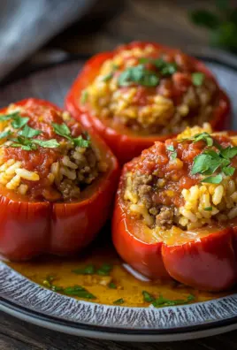 Gefüllte Paprika mit Hackfleisch und Reis 21 Gefüllte Paprika mit Hackfleisch und Reis