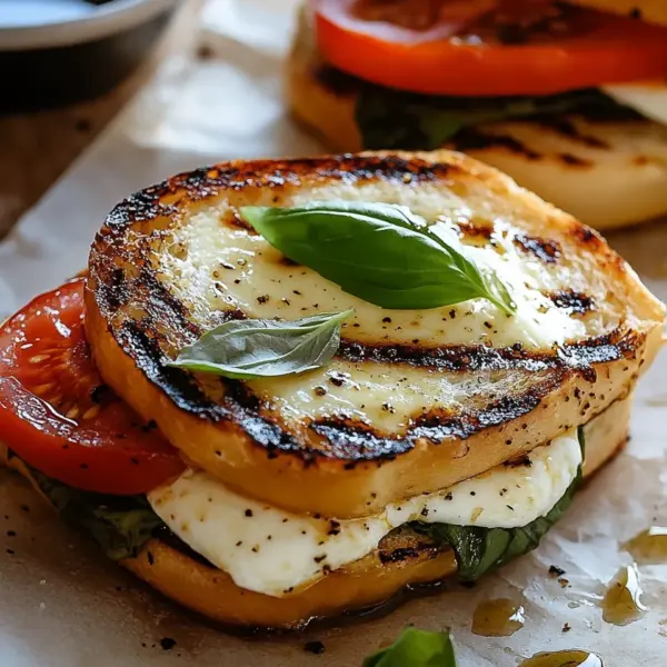 Gegrilltes Mozzarella-Sandwich