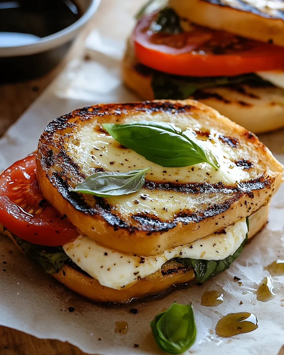 Gegrilltes Mozzarella-Sandwich