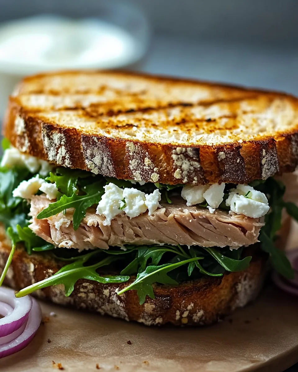 Gegrilltes Thunfisch-Sandwich mit Feta 20 Gegrilltes Thunfisch-Sandwich mit Feta