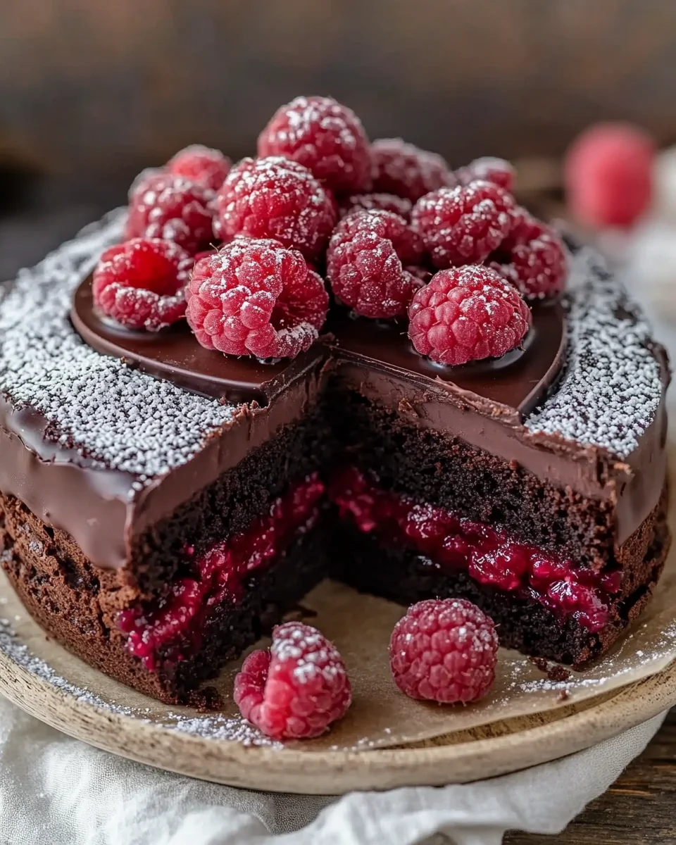 Himbeer Schoko Brownie Torte