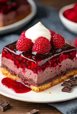 Himbeerkuchen mit Schokopudding