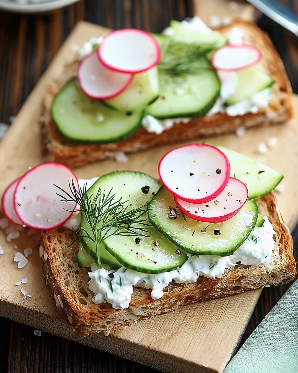 Knäckebrot with Cucumber Quark