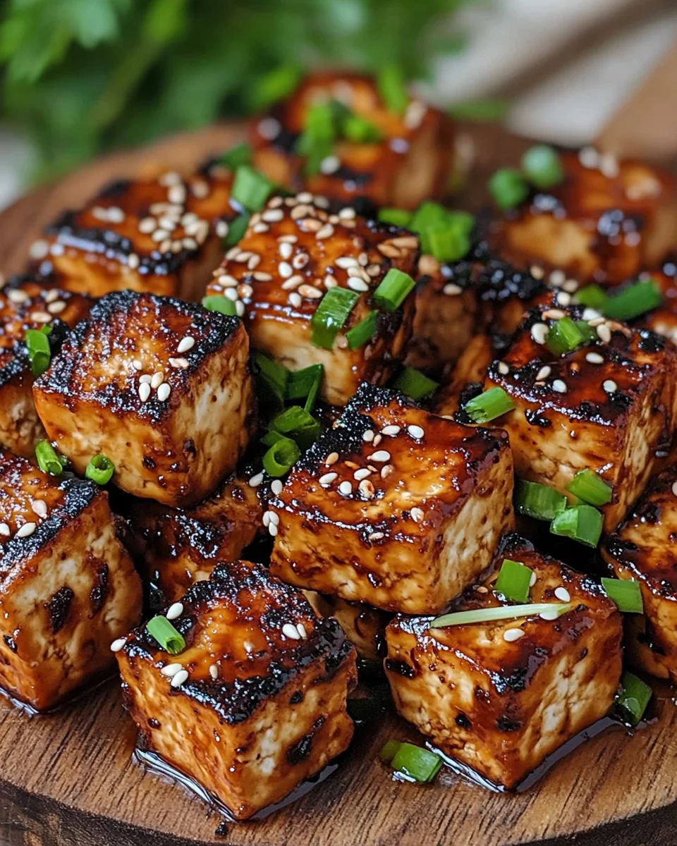 Knoblauch-Soja-Glasierte Tofu-Spieße 17 Knoblauch-Soja-Glasierte