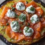 Knusprige Kartoffelgalette mit R&auml;ucherlachs und Cr&egrave;me Fra&icirc;che