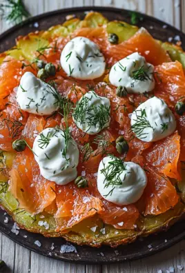 Knusprige Kartoffelgalette mit Räucherlachs und Crème Fraîche 22 Knusprige Kartoffelgalette mit Räucherlachs und Crème Fraîche