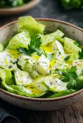 Kopfsalat mit Omas Sahne-Zitronen-Dressing
