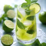 Limetten-Limonade mit Minze