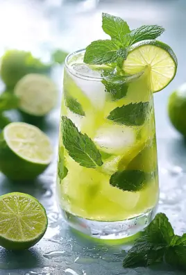 Limetten-Limonade mit Minze