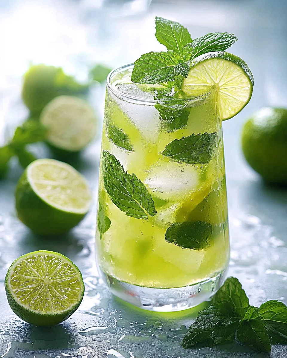 Limetten-Limonade mit Minze