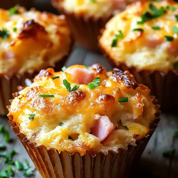 Muffins mit Putenschinken und Käse