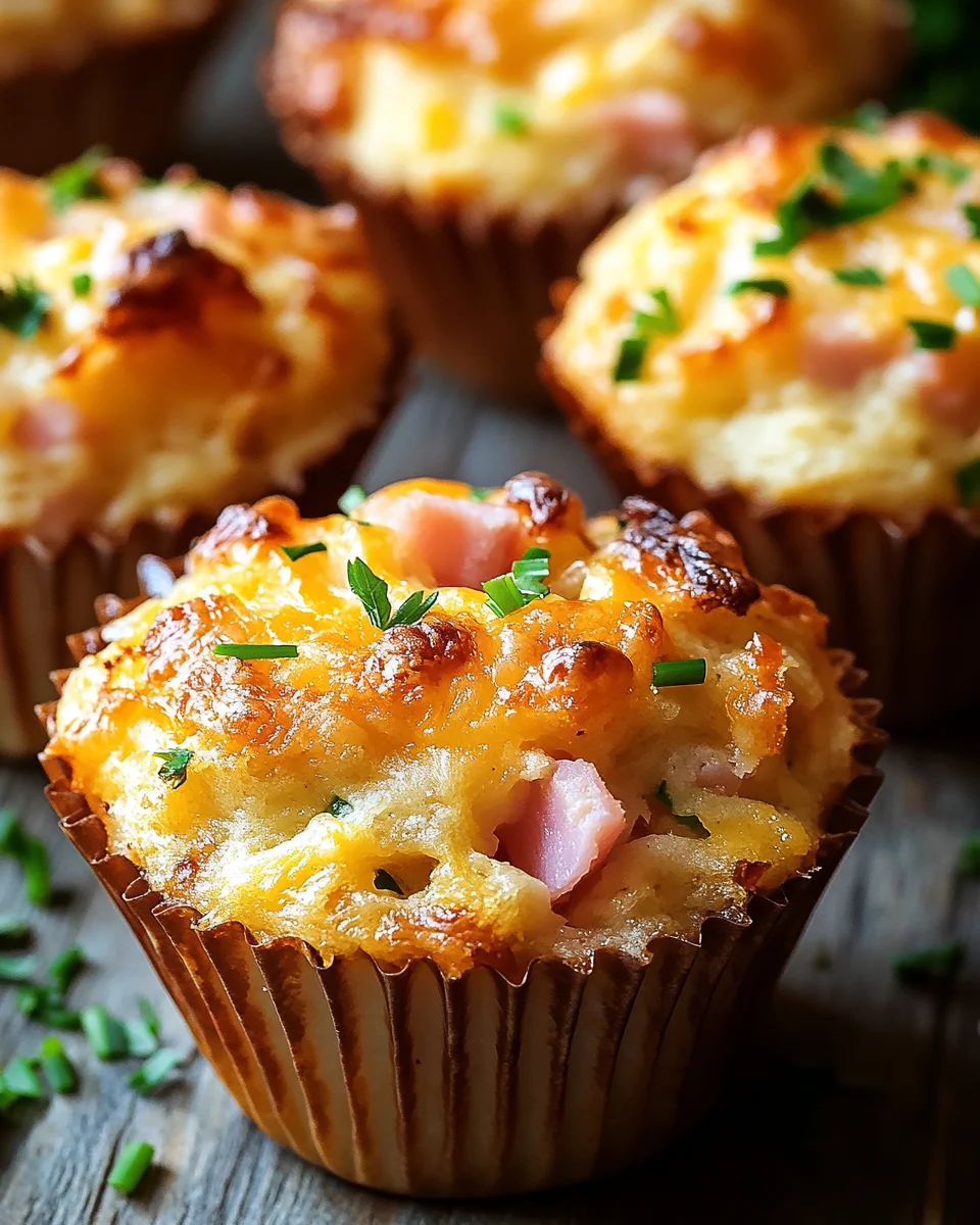 Muffins mit Putenschinken und Käse