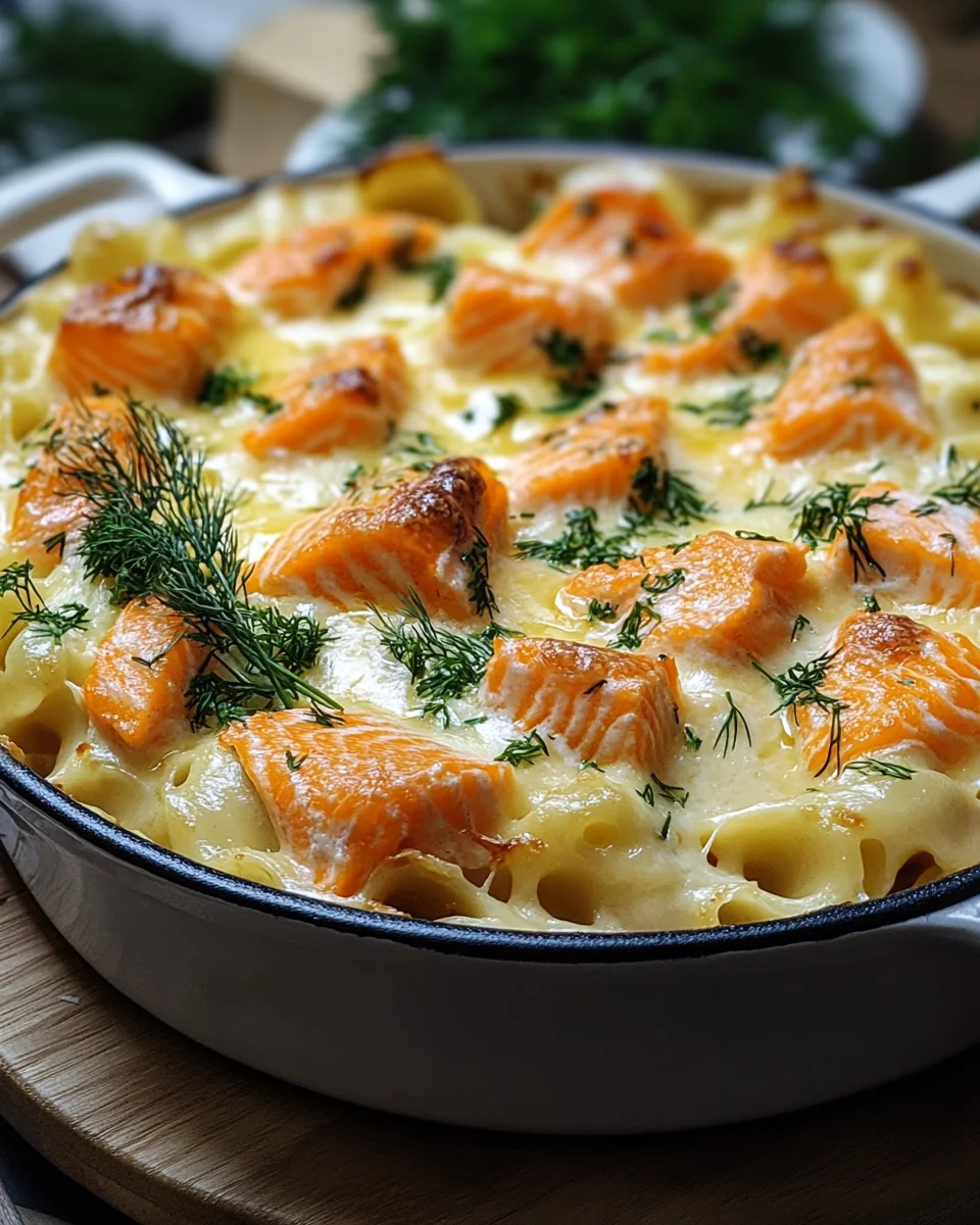Nudelauflauf mit Lachs und Sahne 18 Nudelauflauf
