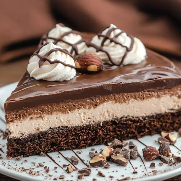 Nuss-Nougat-Torte mit Schokoboden