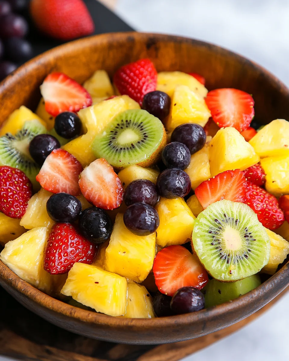 Obstsalat mit klassischem Dressing 20 Obstsalat