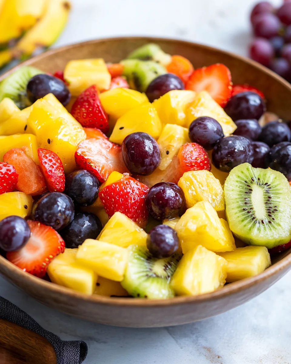 Obstsalat mit klassischem Dressing