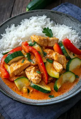 Paprika-Zucchini-Rahm-Hähnchen