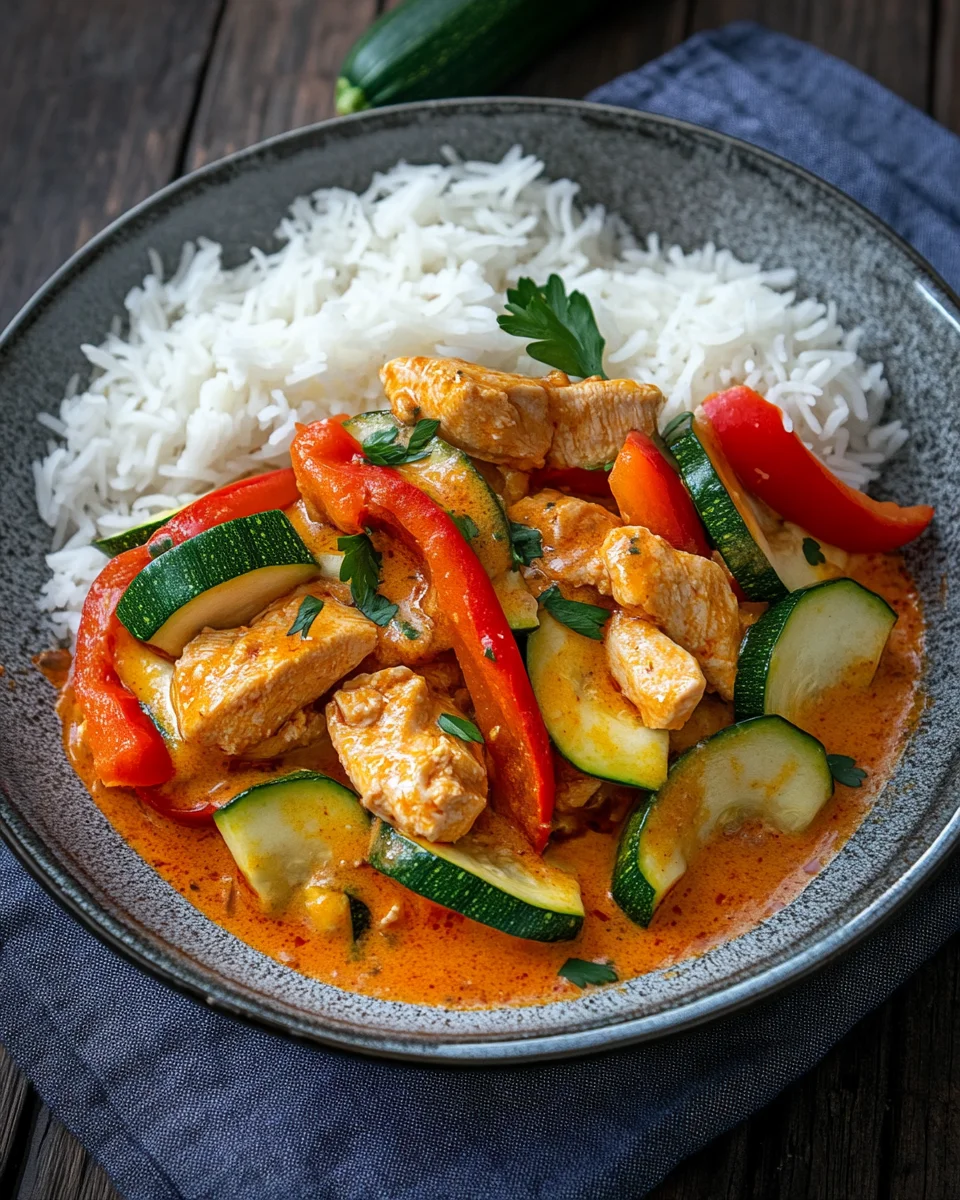 Paprika-Zucchini-Rahm-H&auml;hnchen