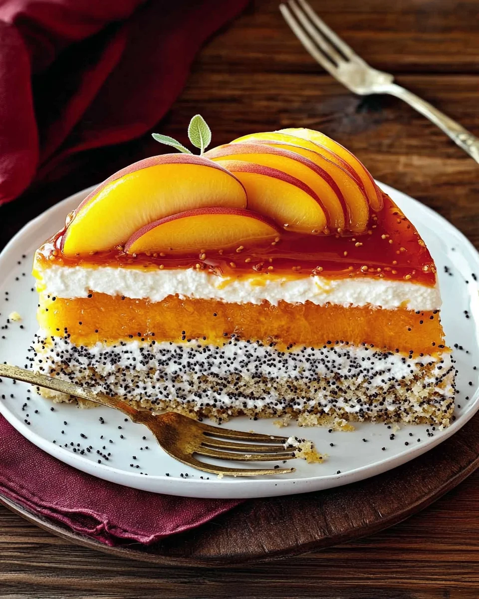 Pfirsichtorte mit Mohn 33 Pfirsichtorte
