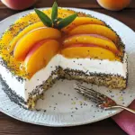 Pfirsichtorte mit Mohn