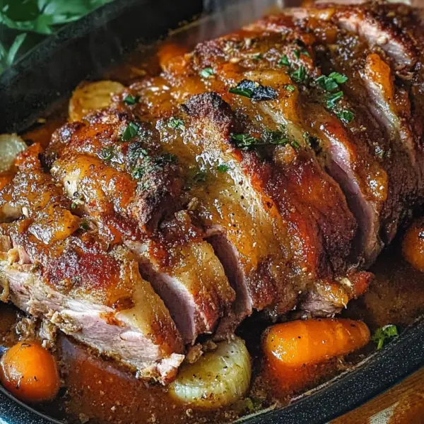 Räuberbraten, schmort im Ofen einfach vor sich hin