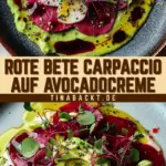 Rote Bete Carpaccio auf Avocadocreme 15 Pinterest Hidden Image