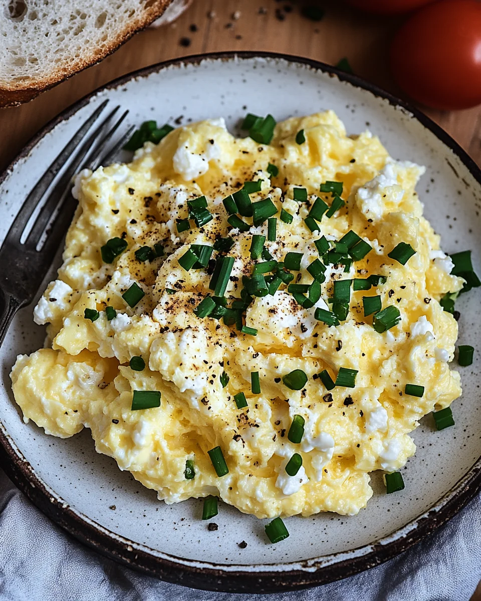 Rührei mit Hüttenkäse