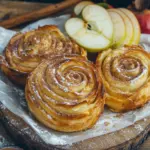 S&uuml;&szlig;e Bl&auml;tterteigschnecken aus der Hei&szlig;luftfritteuse