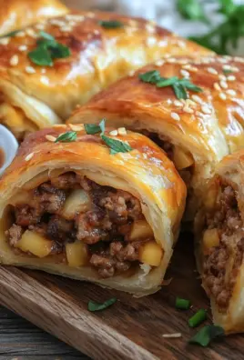 Teig eingerollt mit Hackfleisch Rezept 18 Teig eingerollt mit Hackfleisch Rezept