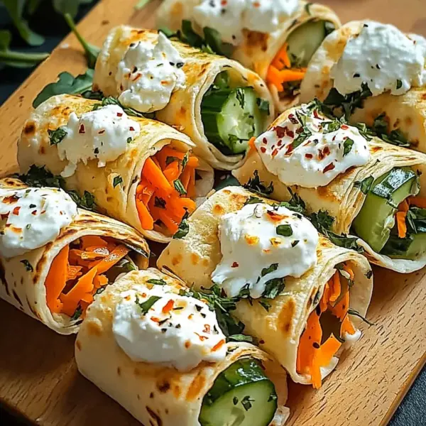 Tortilla-Rollen mit Feta