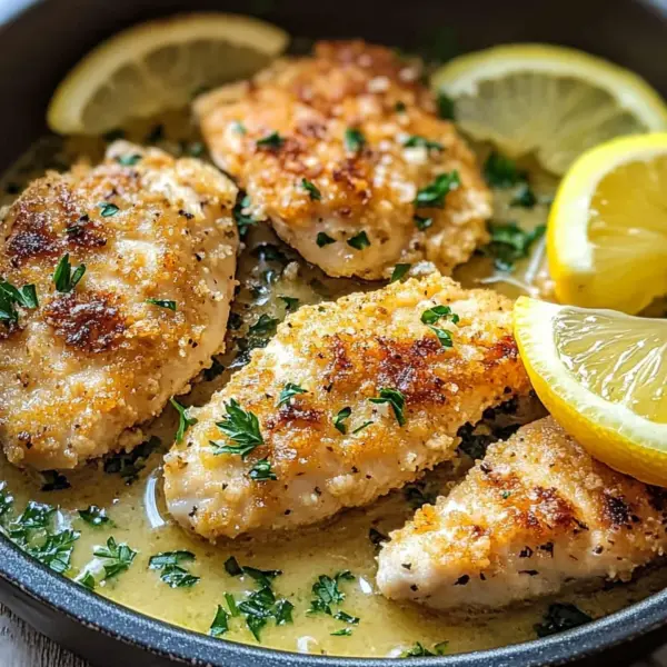 Zitronen Parmesan Pfannenhähnchen