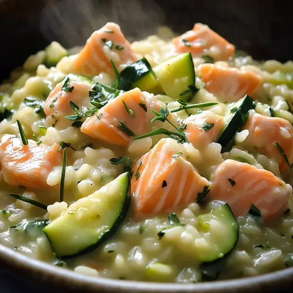 Zucchini-Lachs-Risotto