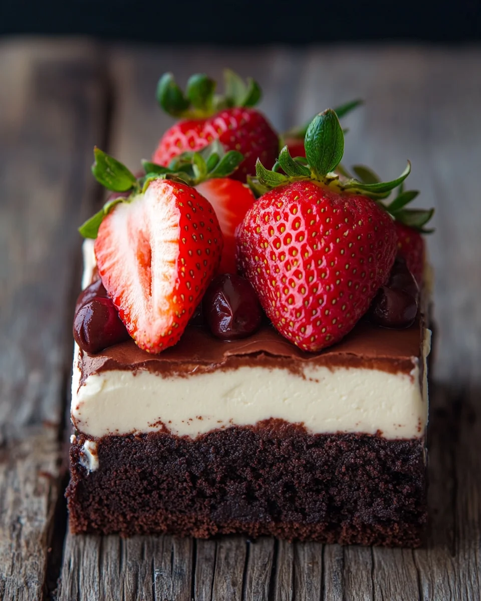 Brownie mit Mascarpone und Erdbeeren 21 Brownie