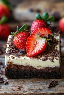 Brownie mit Mascarpone und Erdbeeren 31 Brownie mit Mascarpone und Erdbeeren