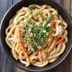 Erdnussbutter Udon Nudeln