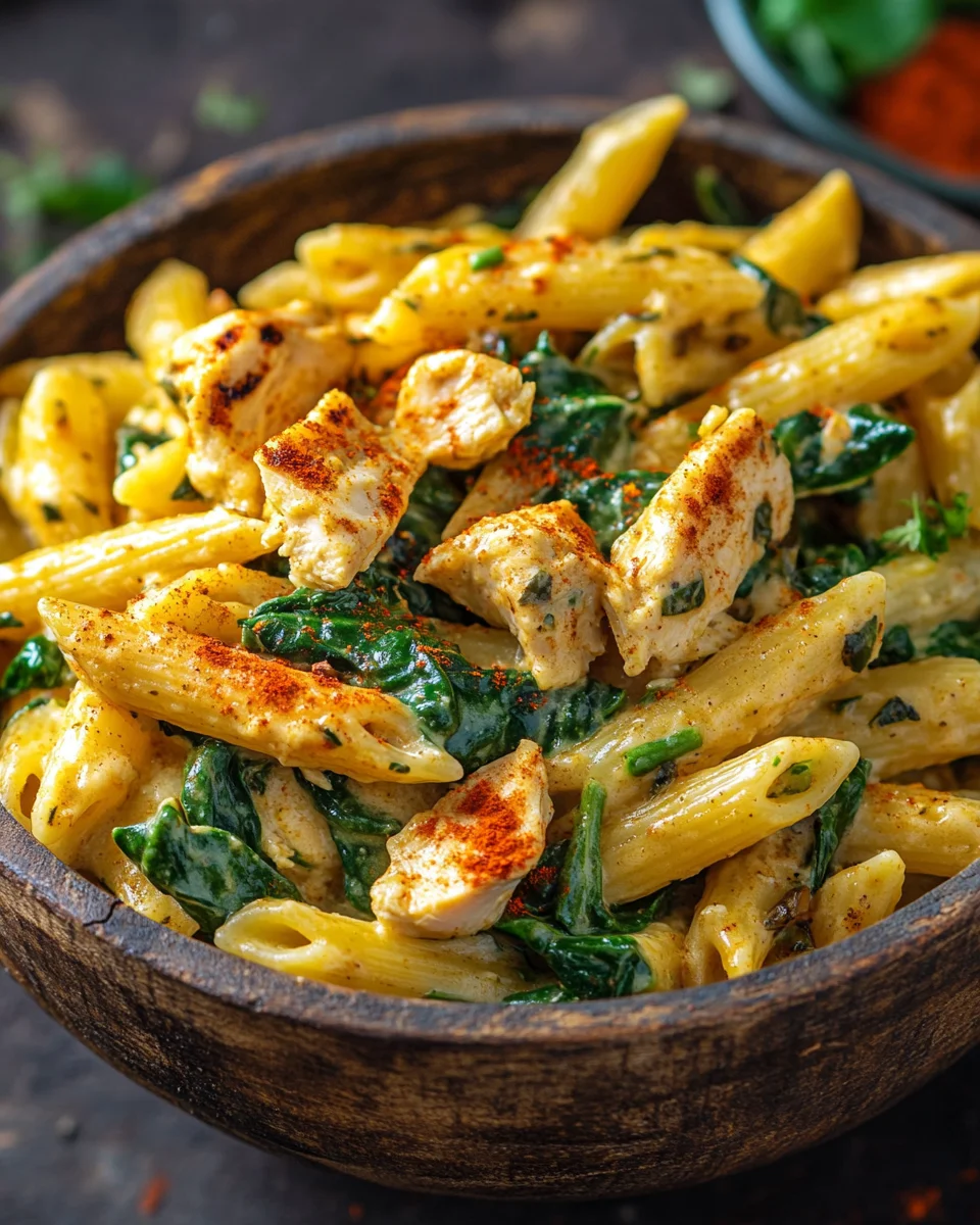 Frischkäse Spinat Hähnchen Pasta 26 Frischkäse Spinat Hähnchen Pasta
