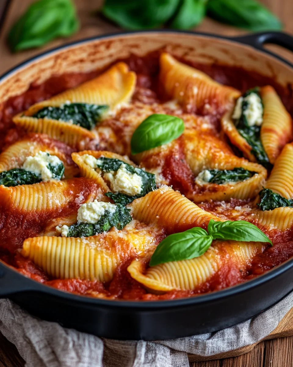 Gefüllte Muschelnudeln mit Ricotta und Spinat 22 Gefüllte